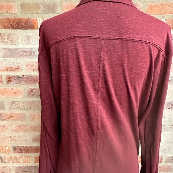 Structure burgundy Lg button down shirt - Picture 4 of 5